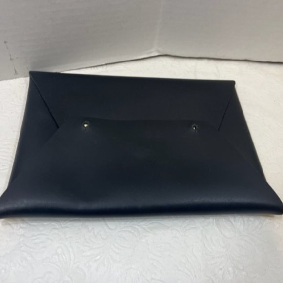 Tribe Alive Leather Envelope Black Clutch Wallet Pouch 8.5x6" - Picture 2 of 10